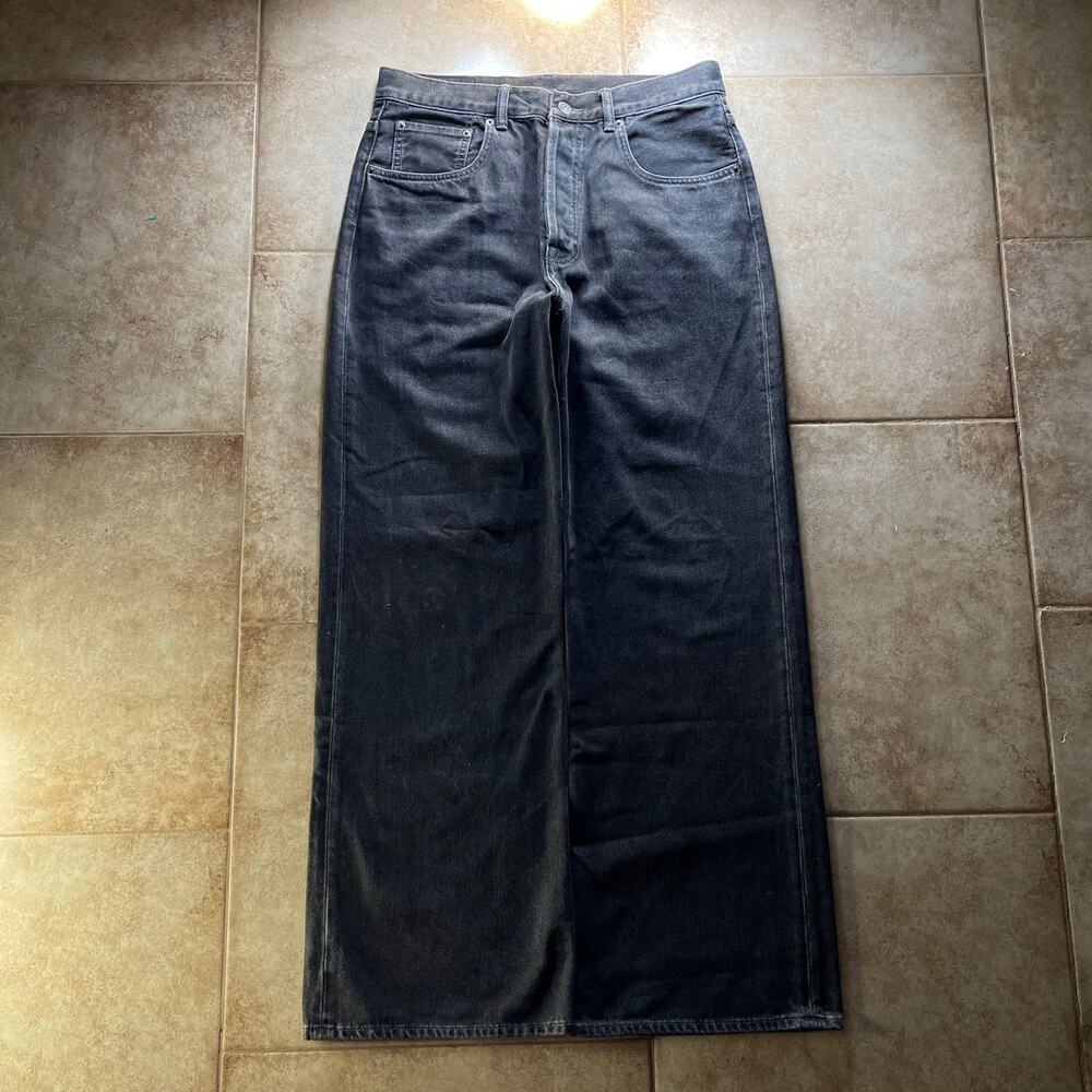 Acne Studios 2021M Regular Fit Baggy Wide-leg Jeans Vintage Black size 34